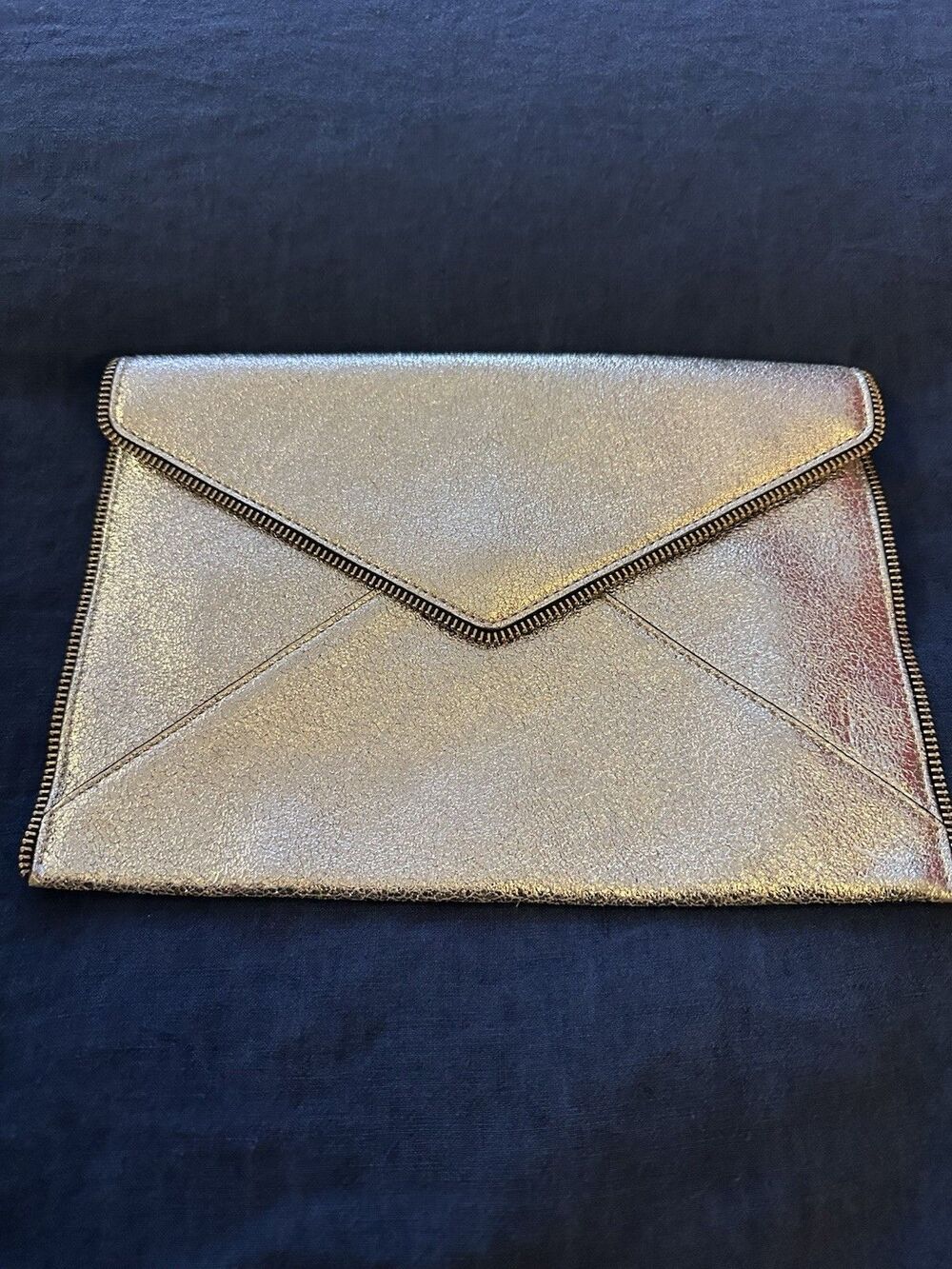 Rebecca Minkoff, Leo Clutch, color champagne, without  Strap